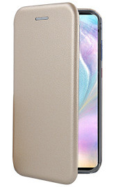 Кожени калъфи Кожени калъфи за Huawei Луксозен кожен калъф тефтер ултра тънък Wallet FLEXI и стойка за Huawei P30 ELE-L29 златист 
